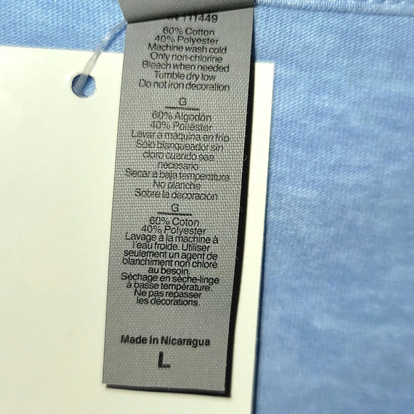 Long Sleeve Tee "More Snow..." Ski Theme Funny Mens Unisex Large Light Blue New - Picture 8 of 10